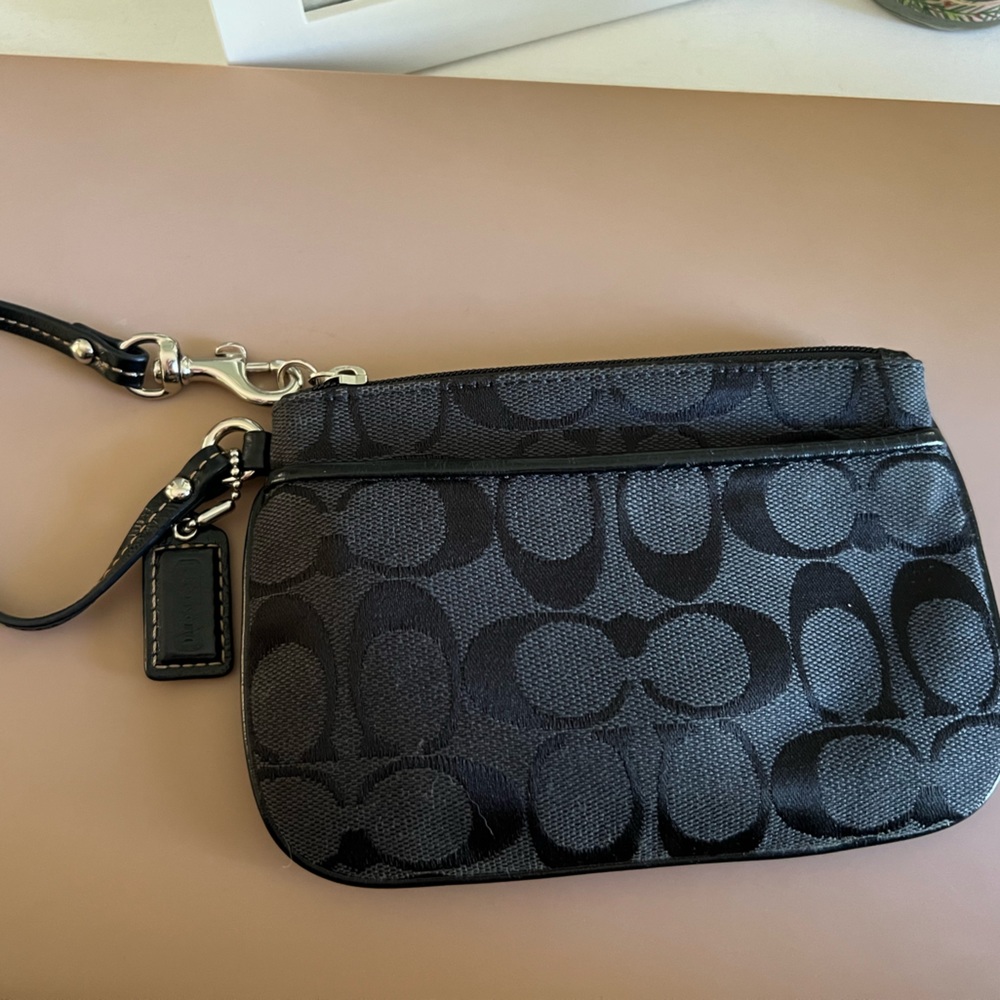 Black Coach coin purse/wristlet